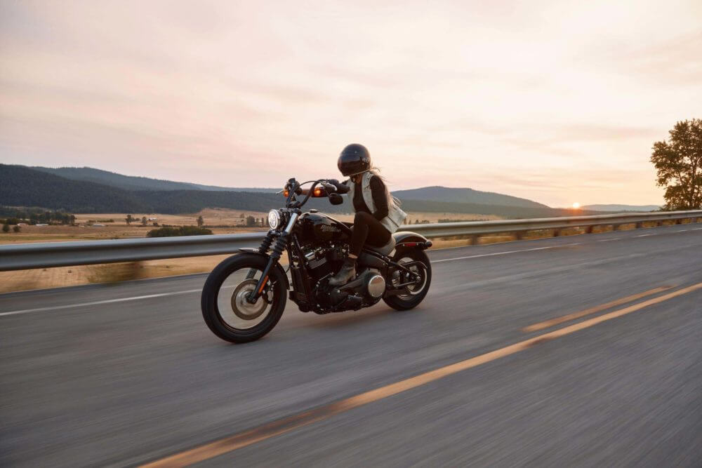 harley davidson on the street 