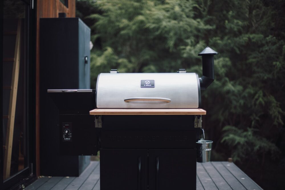 old grill on porch