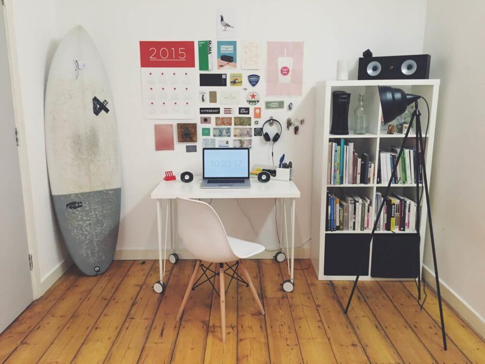 An office desk at home