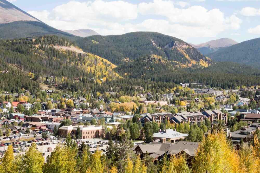 view of the mountain town