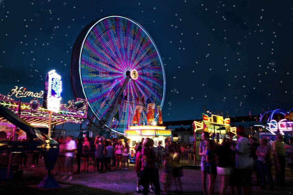 carnival rides at night