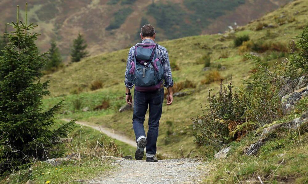 men hiking