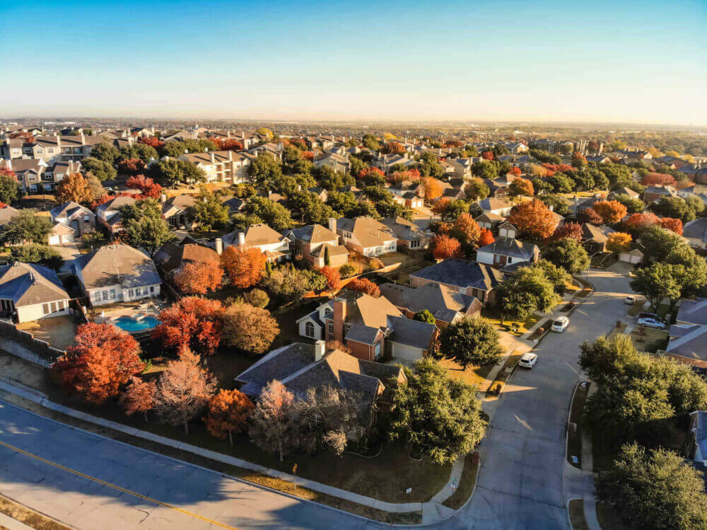 A suburban area in Dallas, Texas