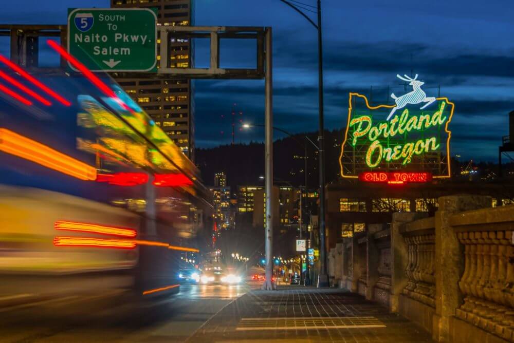 Portland at night 