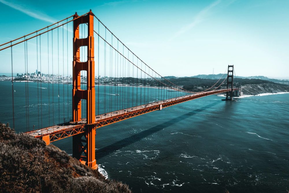 The golden gate bridge in San Francisco, California 