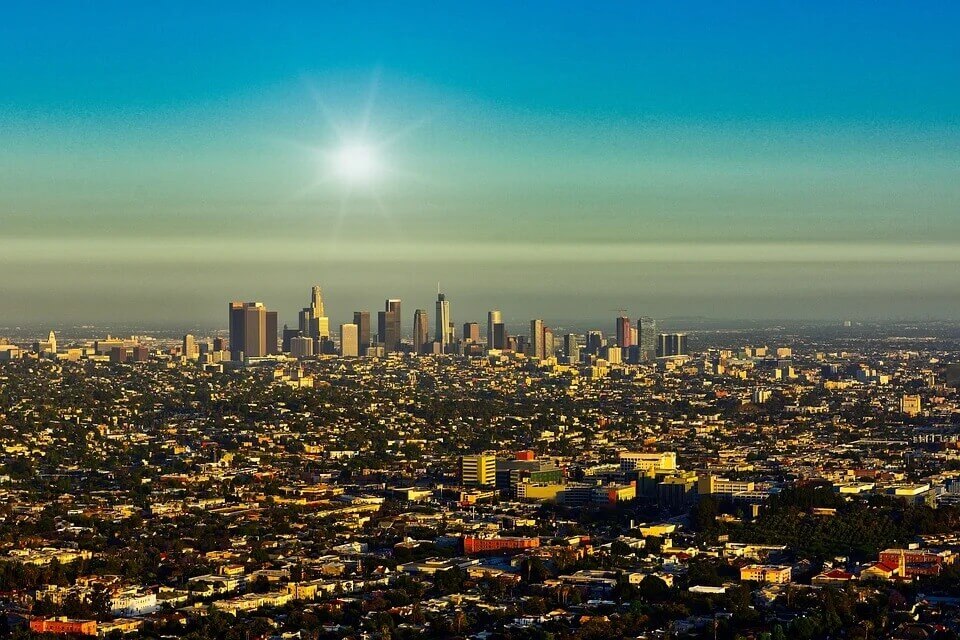 area view of LA