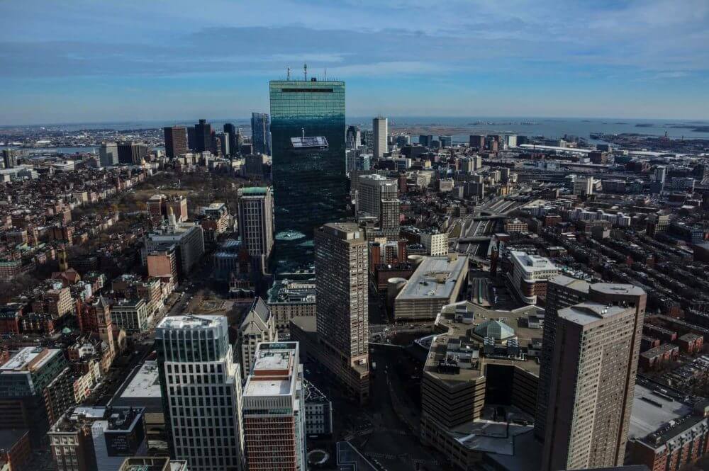 Prudential Tower Skyscraper in Boston, Massachusetts during the day