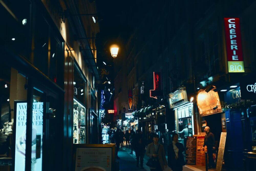 streets of NYC at night 