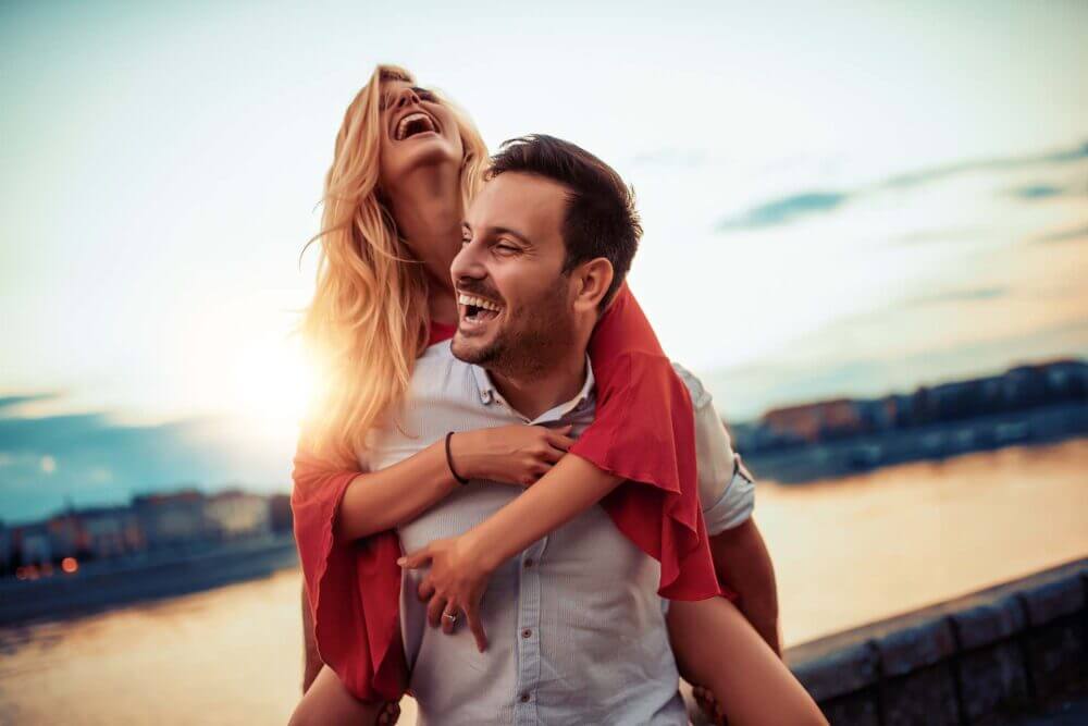 couple dancing outside