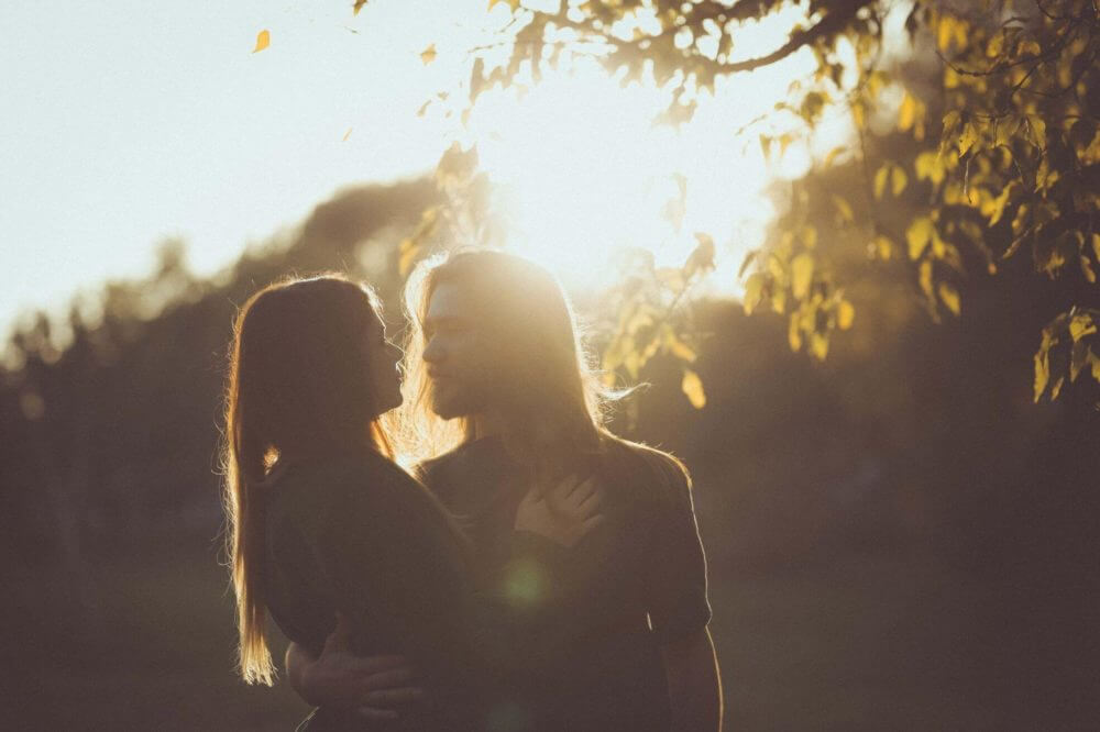 couple walking in the park