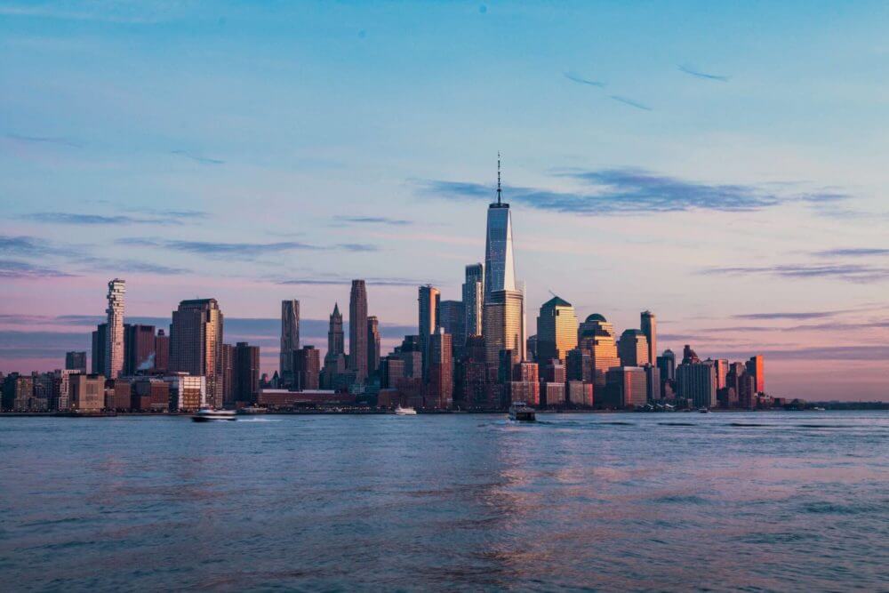 NY skyline from a boat