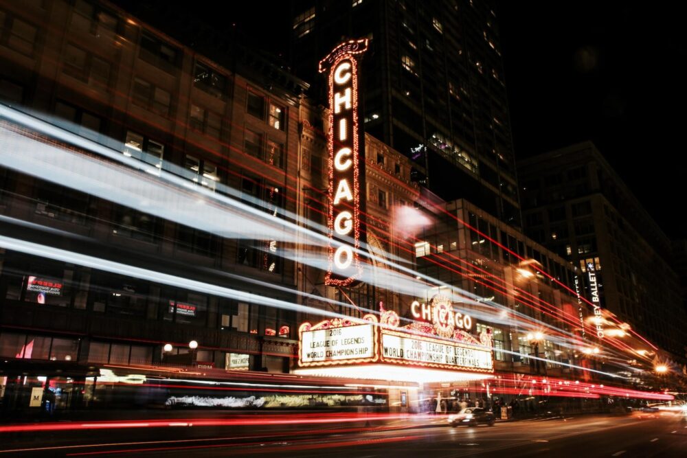 Chicago at night