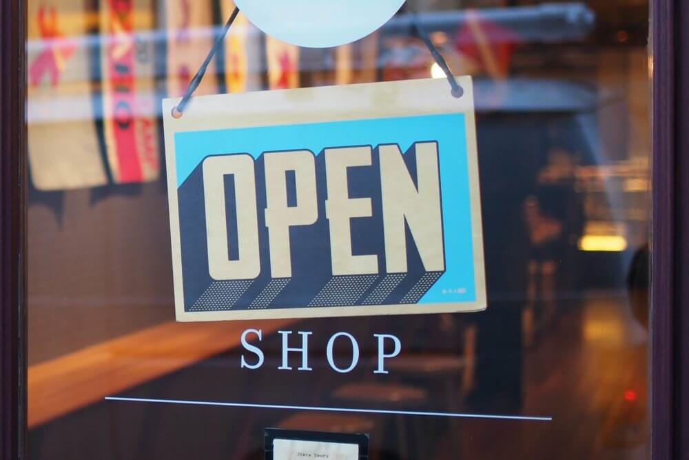 open shop sign