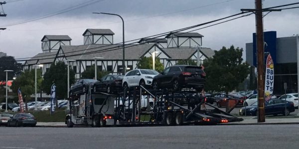 cars on truck