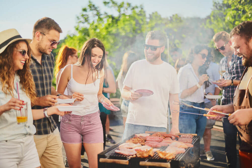 barbecue party in the garden