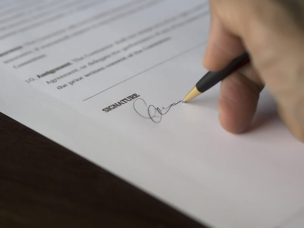 Signing a document