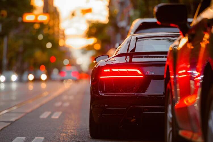 A car on the street