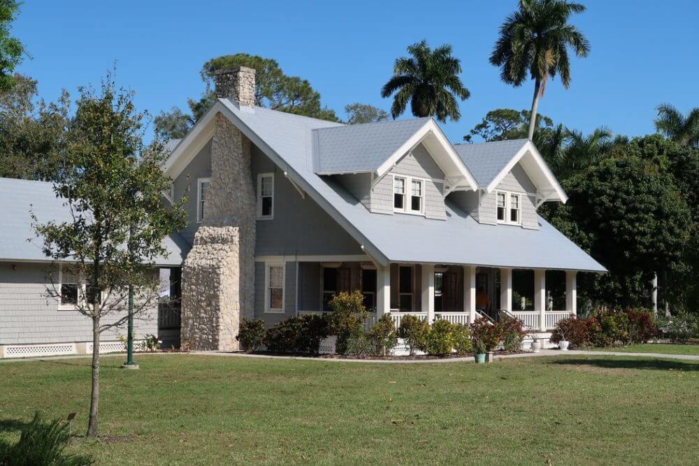 white and brown house