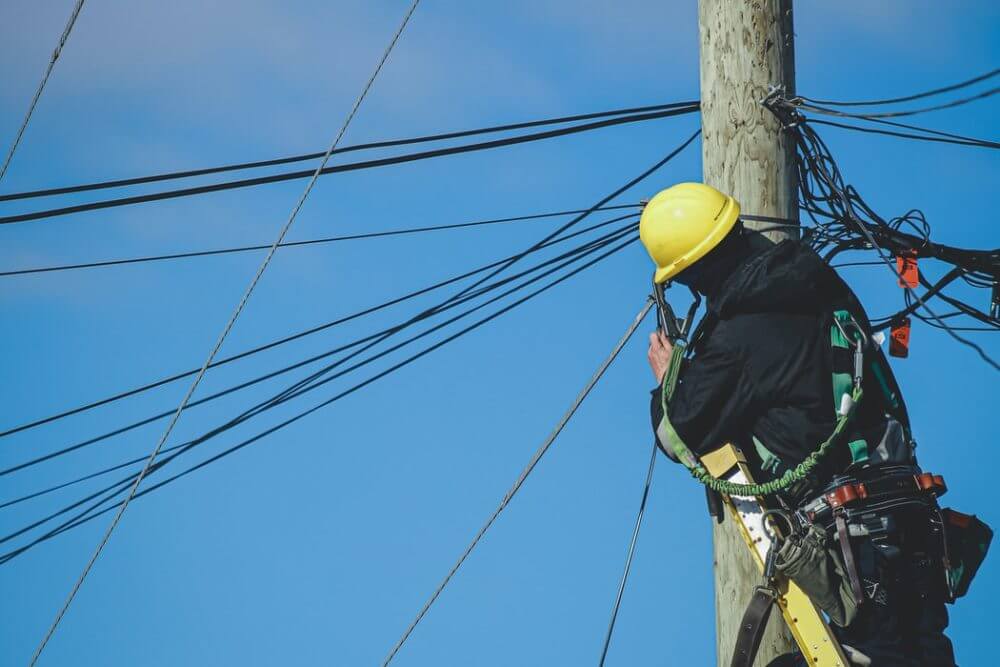 electrician handling the wires