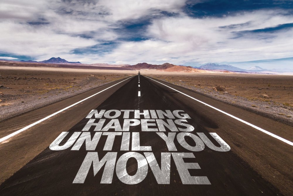 A motivational quote on long-distance moving