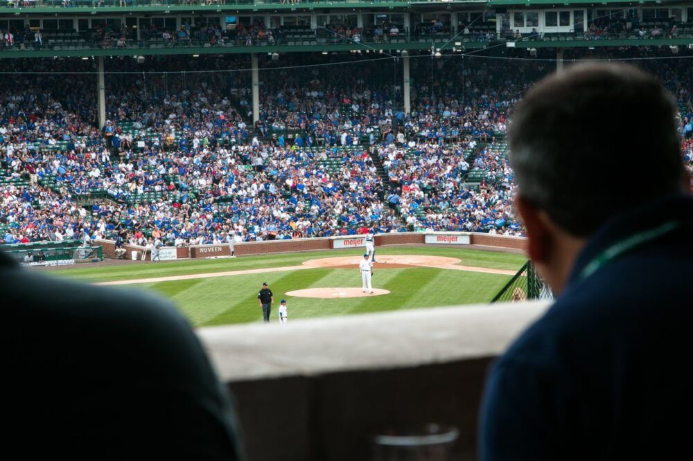 Watching a baseball game after long-distance moving