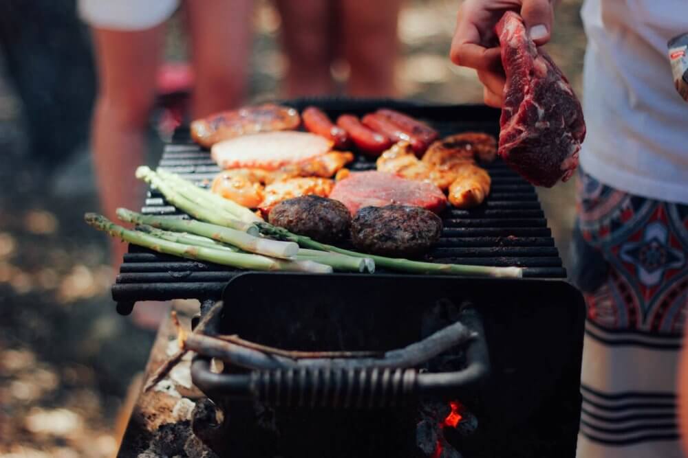 Neighbors having a barbeque after moving long-distance