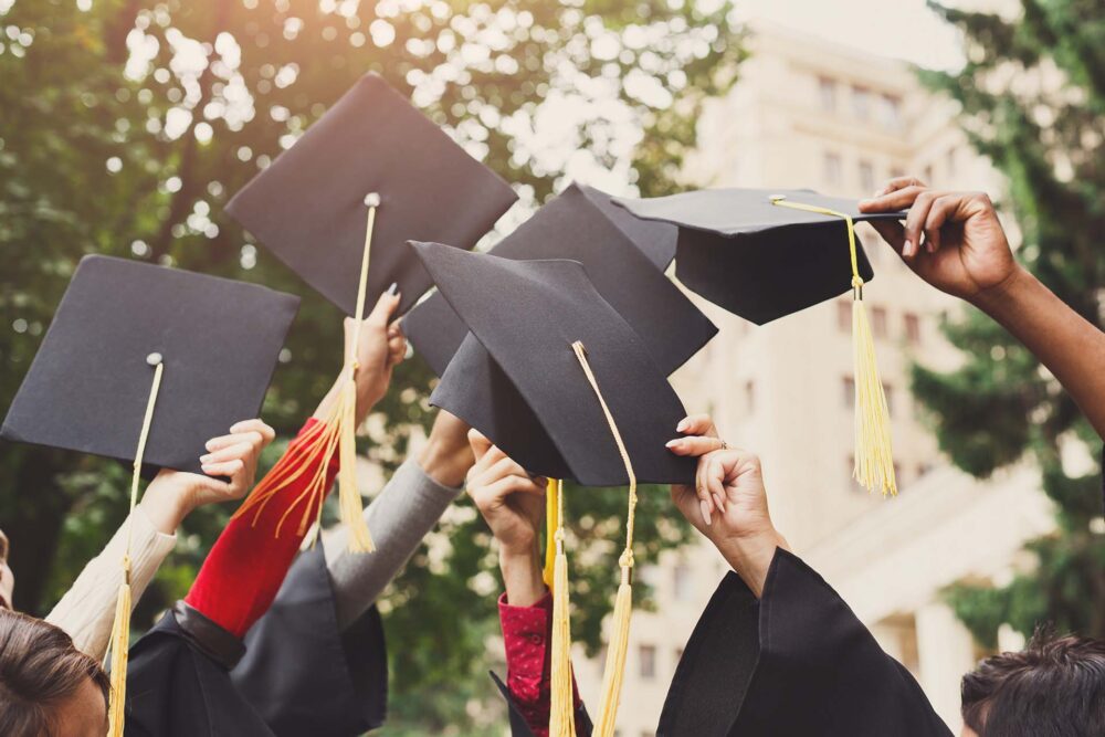 People celebrating graduation Flat Price Auto Transport and Moving Logo