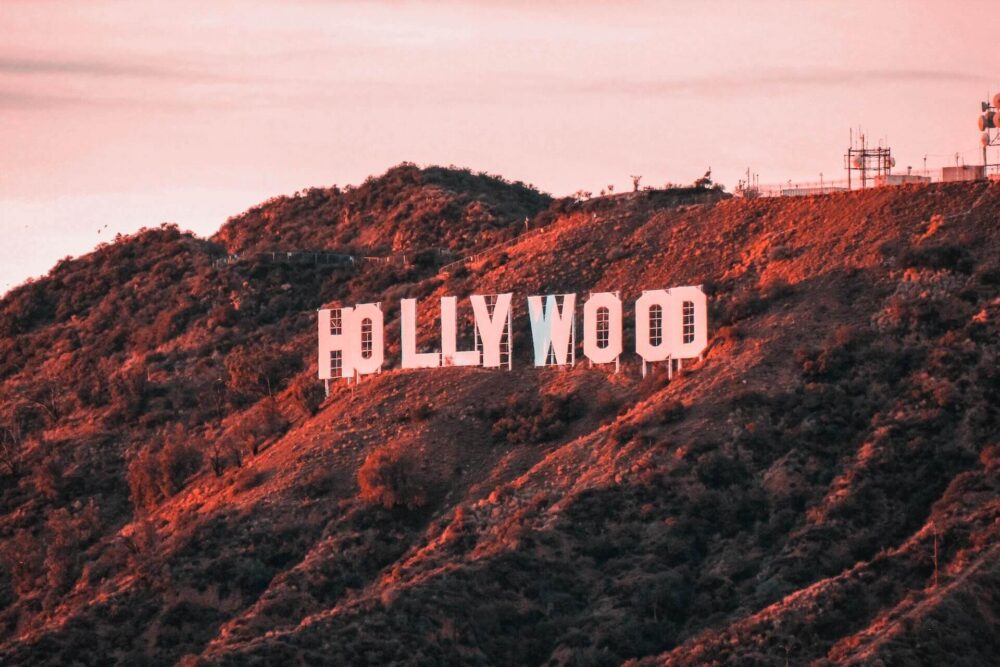 The famous Hollywood sign 