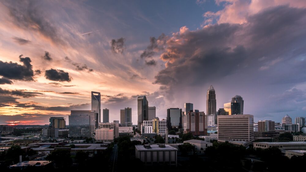 Aerial view of Charlotte, North Carolina