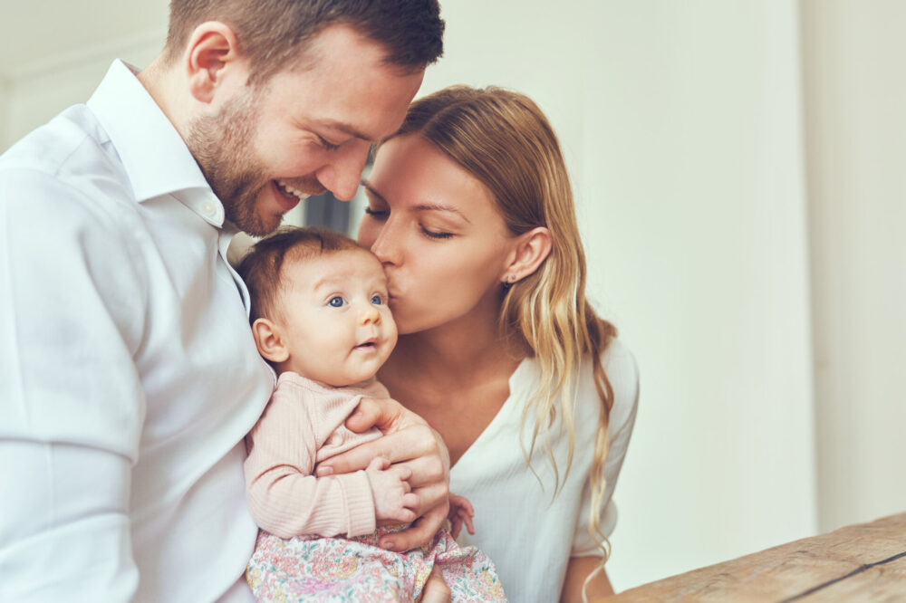 Parents with their baby