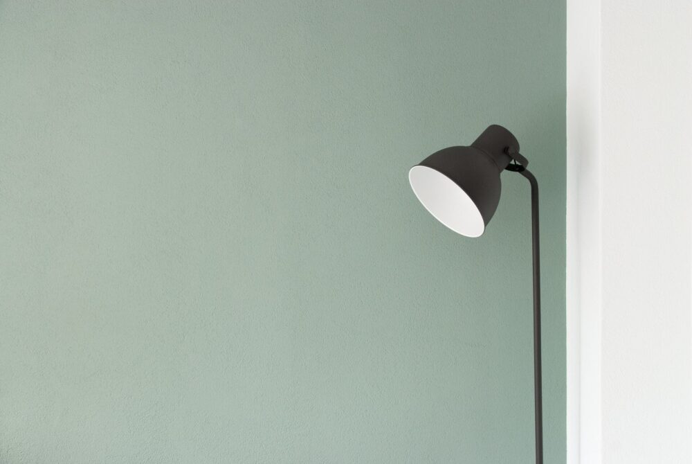 A lamp in a corner