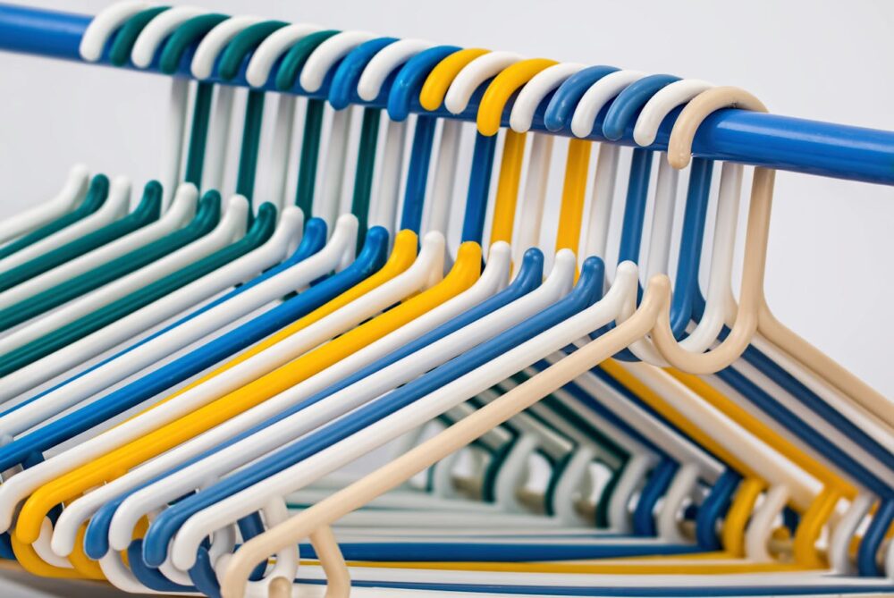 Colorful plastic hangers